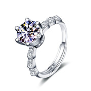 Bamboo Six-Claw Moissanite Snake Bone Personality Ring – Stylish Gifts — 4