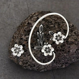 Asymmetric Vintage Plant Flower Ear Hook Earrings – Unique Gift Ideas — 2