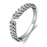 925 Sterling Silver Leaf Ring Retro Blemish – Stylish Gifts — 5