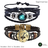 Men's Leather Personality Vintage Zodiac Bracelet – Jewelry Gift Ideas — 16