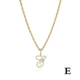 26 Letter Necklace Inset Zircon 18k Gold Necklace – Jewelry Gift Ideas — 20