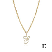 26 Letter Necklace Inset Zircon 18k Gold Necklace – Jewelry Gift Ideas — 20