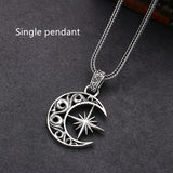 925 Sterling Silver Moon Asterism Necklace – Jewelry Gift Ideas — 7