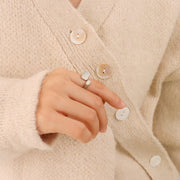 Vintage Fashion White Seashell Ring – Stylish Gifts — 5