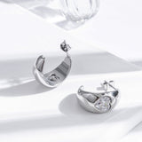 Simple Graceful Stainless Steel Loving Heart Zircon – Useful Gifts — 13