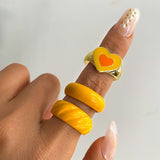 Vintage 6 Piece Green Hugging Hand Ring Set Women's – Gifts for Her — 3