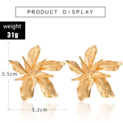 Golden Big Flower Dangle Earrings Female – Gifts for Her — 7