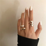 Women's Korean-style Retro Exaggerated Geometry Ring – Stylish Gifts — 9