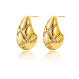 Fashion Earrings Cross Diamond Design – Stylish Gifts — 4