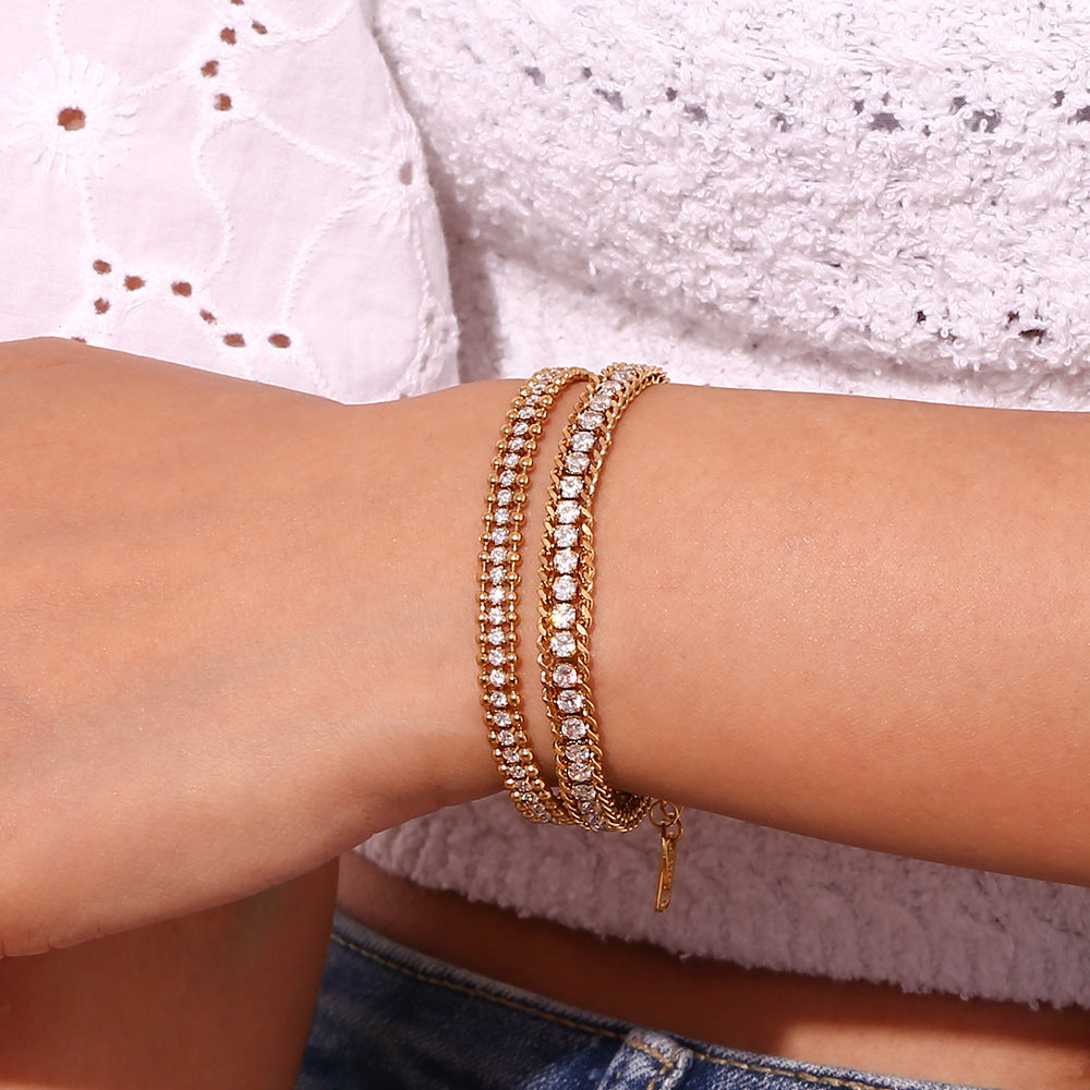 Three-layer Woven Twisted Chain Ball Bracelet – Jewelry Gift Ideas — 1