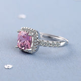 Ring Female Square Zirconium Diamond Wide Surface – Gifts for Her — 2
