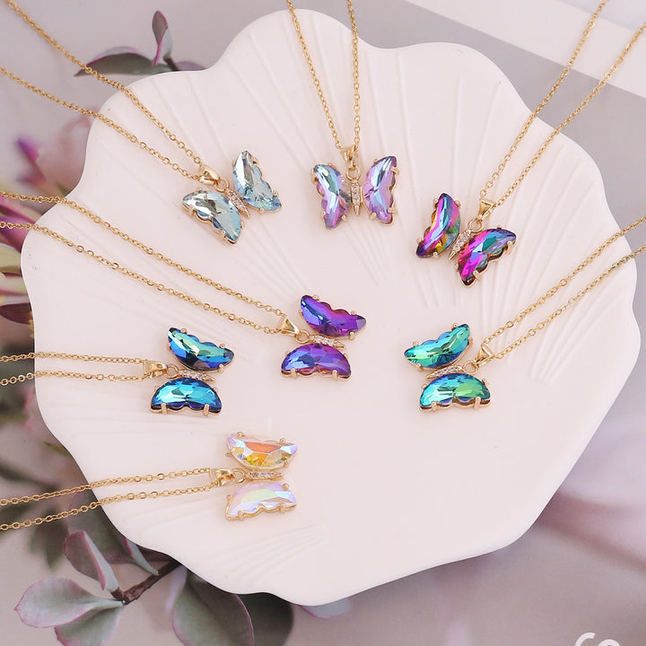 Gradient Butterfly Necklace Women's Fashion – Jewelry Gift Ideas — 1
