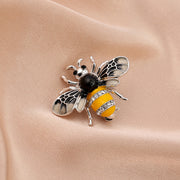 Cartoon Cute Bee Zircon Diamond Pearl Brooch – Jewelry Gift Ideas — 12