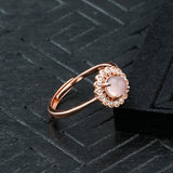Sterling Silver Rose Gold Women's Eardrop Frame Open – Gifts for Her — 3