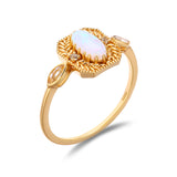 Retro Temperament Geometric Faux Opal Ring For Women – Gifts for Her — 4