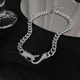 Exaggerated Heavy Work Snake Necklace Collarbone – Jewelry Gift Ideas — 4