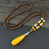 Men's And Women's Ethnic Necklaces Retro Wooden Beads – Gifts for Her — 6