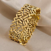 Creative Trend Wide Version Hollow Leaves Couples – Jewelry Gift Ideas — 4