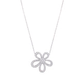 Full Diamond Five Petal Flower Pendant Necklace – Jewelry Gift Ideas — 6