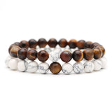 Turquoise Natural Stone Yoga Couple Set Bracelet – Jewelry Gift Ideas — 12