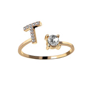 Design Adjustable 26 Initial Letter Ring Fashion – Stylish Gifts — 13