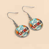 Boho Best Teacher Ever Glass Dome Earrings Stainless – Gifts for Her — 4