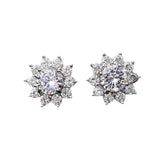 Mosang Couple Sun Flower Earrings Single Diamond – Gifts for Couples — 7