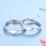 Diamond Horn Couple Ring Simple Smooth Diamond – Jewelry Gift Ideas — 1