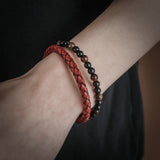 Men's Volcano Natural Tiger Eye Beaded Bracelet – Jewelry Gift Ideas — 4
