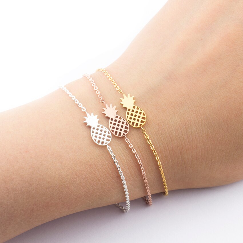 Stainless steel pineapple bracelet – Jewelry Gift Ideas — 1