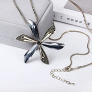 Flower Long Crystal Pendant Sweater Chain – Jewelry Gift Ideas — 3
