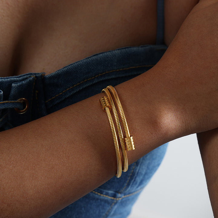 Fashion Commuting Niche Simple Geometric Snake Bone – Stylish Gifts — 1