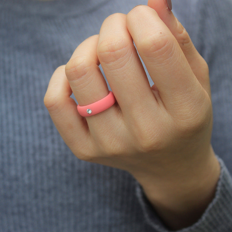 Women's Silicone 5.7 Wide Couple Ring – Gifts for Her — 1