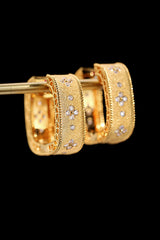 Vintage Court Wide Sparkling Gift Brushed Earrings – Everyday Gifts — 6