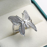 Popular Creative Women's Big Butterfly Zircon Ring – Gifts for Her — 2