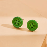 Personality Round Acrylic Stud Earrings Button – Jewelry Gift Ideas — 4