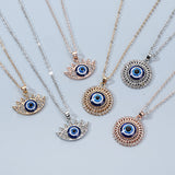 Turkish Eye Necklace Point Diamond Round Blue – Jewelry Gift Ideas — 1