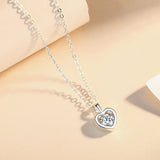 Small Round Diamond Necklace for Ladies Heart – Jewelry Gift Ideas — 4