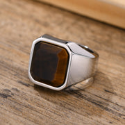 Glossy Black Gem Ring Simple Style – Stylish Gifts — 4