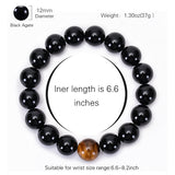 Natural Black Agate Bracelet Tiger Eye Bracelet – Jewelry Gift Ideas — 2