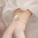 Strawberry Feather Pendant Bracelet – Jewelry Gift Ideas — 5