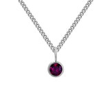 Stainless Steel Necklace With Diamond Birthstone – Jewelry Gift Ideas — 14