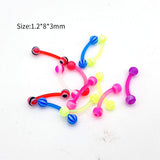 CBR Type Nose Stud Color Mixed Eyebrow Ring – Special Occasion Gifts — 16