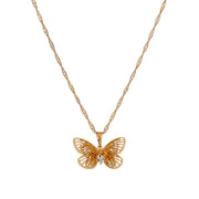 Ladies Short Clavicle Chain New Diamond Butterfly – Jewelry Gift Ideas — 2