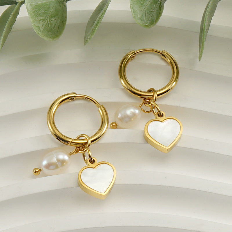 Geometric Stainless Steel Earrings Women's Natural – Gifts for Her — 1