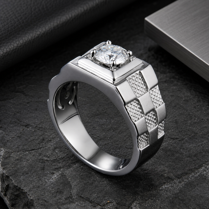 Ring Idea lifestyle — Fashion Moissanite Diamond Ring Simple Men – Stylish Gifts