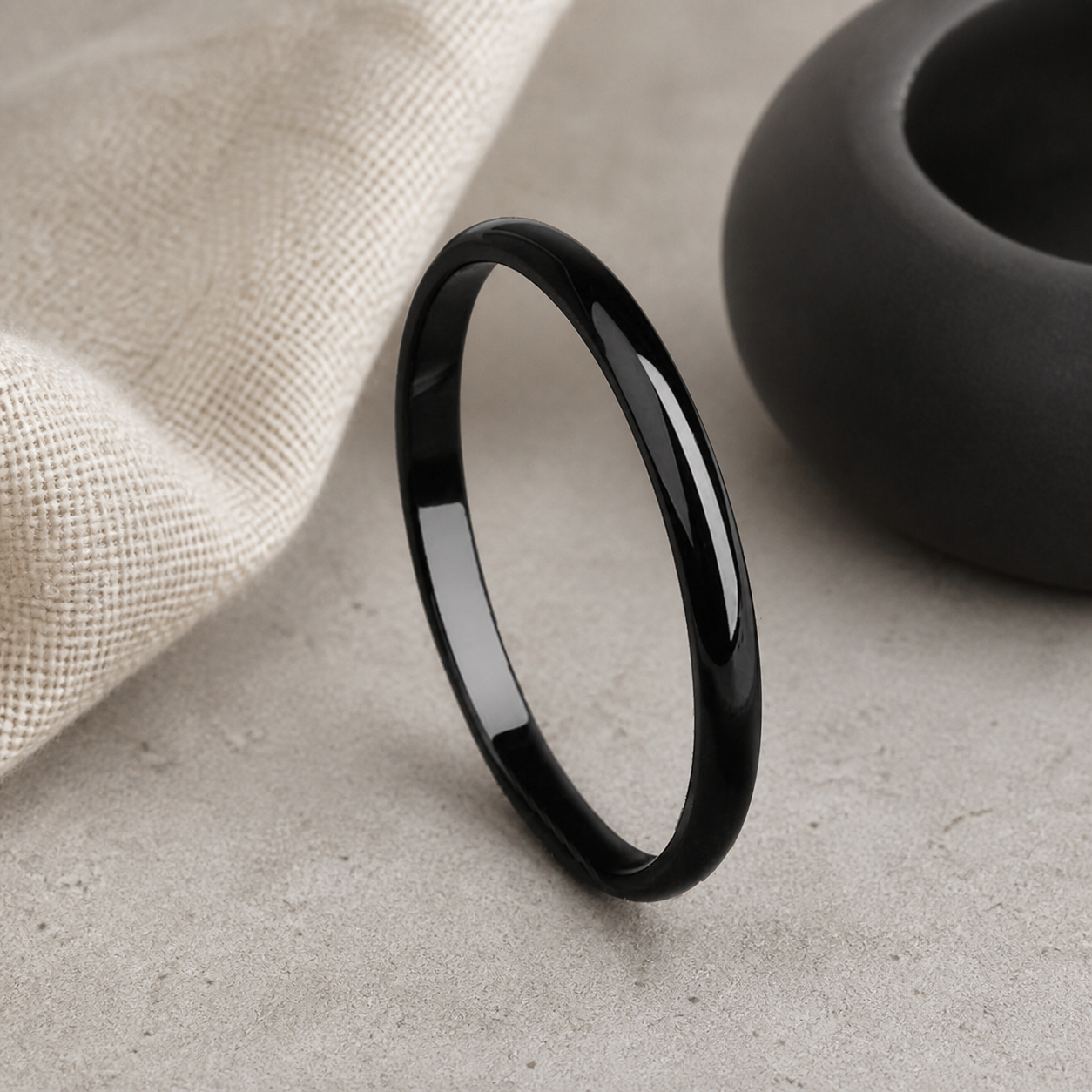 Ring Idea lifestyle — Fashion Simple Smooth Titanium Steel Ring Solid Color – Stylish Gifts