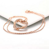 Heart to heart rose gold necklace – Jewelry Gift Ideas — 5
