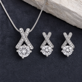 Ring Idea lifestyle — Three-dimensional Cross Necklace Earring Set – Jewelry Gift Ideas