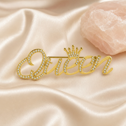Ring Idea lifestyle — Collar Buckle Anti-fade Queen Letter Brooch Women – Jewelry Gift Ideas